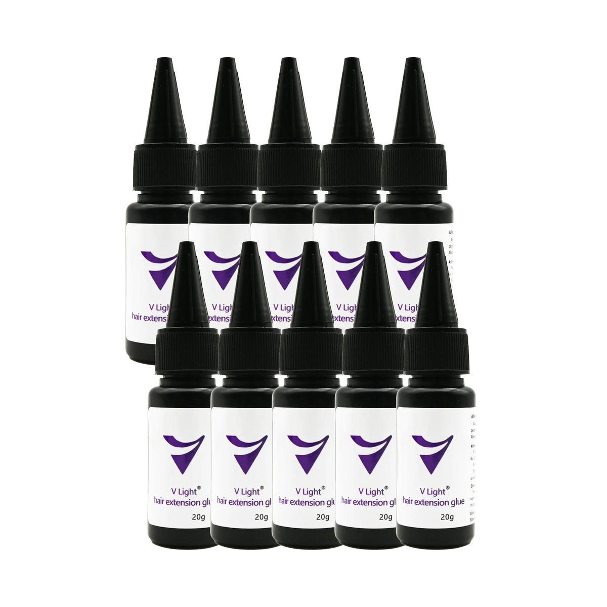 Wholesale 1/5/10pcs V-Light Glue 20g for Tape Hair Extension Tool Professional V-Light Technology Glue for Hair Extension Wig