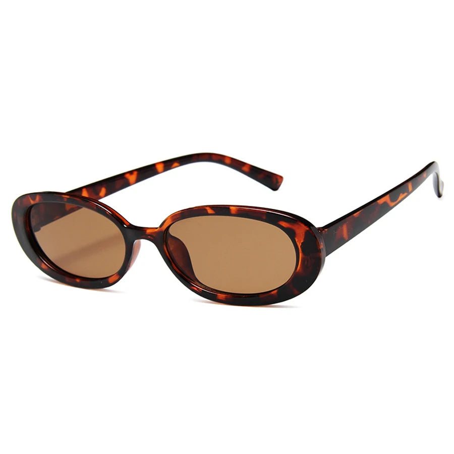 Vintage oval sunglasses for women by HSF Marketplace, black and red retro design with small oval shape and luxury brand style.