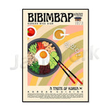 Vintage kimchi poster featuring retro Korean cuisine artwork, K-Culture wall art by HSF Marketplace