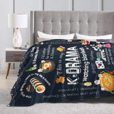 K-drama inspired plush blanket from HSF Marketplace, showcasing a cozy, stylish K-culture design