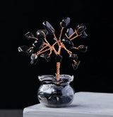 Natural Gemstone Mini Crystal Tree Bonsai Natural Stone Tabletop Decor,Home Office Luck Tree Home Ornaments