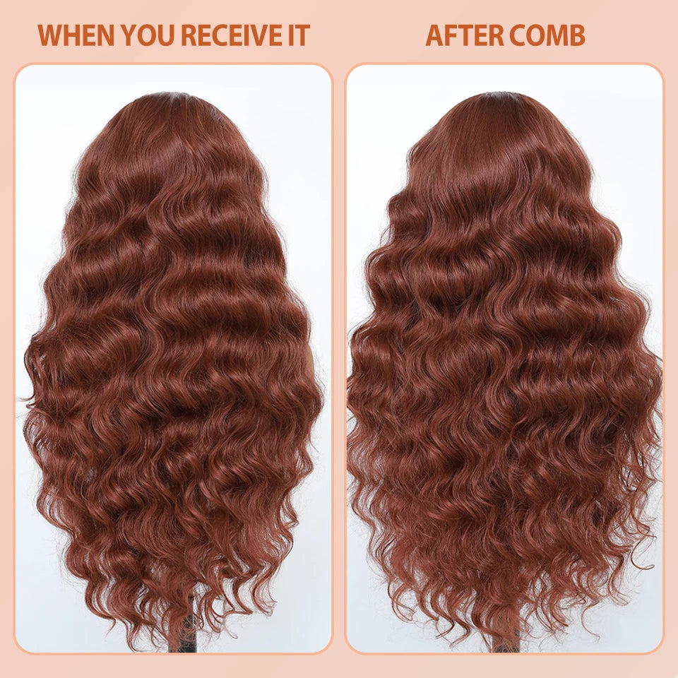 30 Inch Synthetic And Blend Lace Wigs For Women Body Wave Women Wigs 13x6 HD Lace Frontal Wigs With Baby Hair For African Female