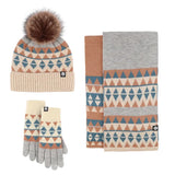 Warm Japanese knit set with hat, scarf, and gloves for women by HSF Marketplace