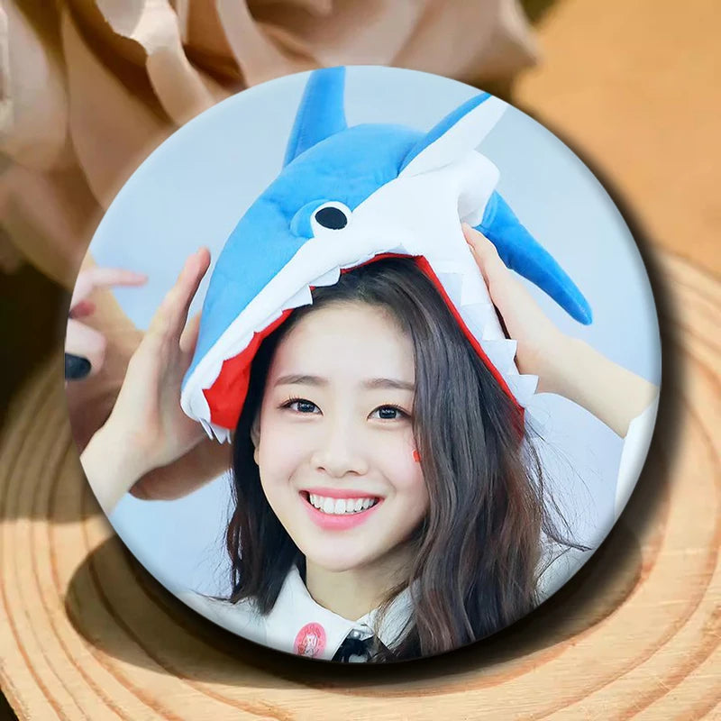 Kpop YVES soft button pins for LOONA fans, cute K-culture accessories by HSF Marketplace