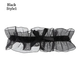 Women’s lace bow leg ring garter belt with bowknot detail for bridal lingerie or cosplay outfits