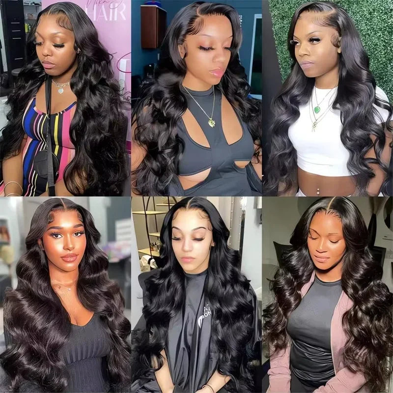 Raw Peruvian body wave 250% density 40–42 inch 13x6 HD lace front human hair wig, glueless style