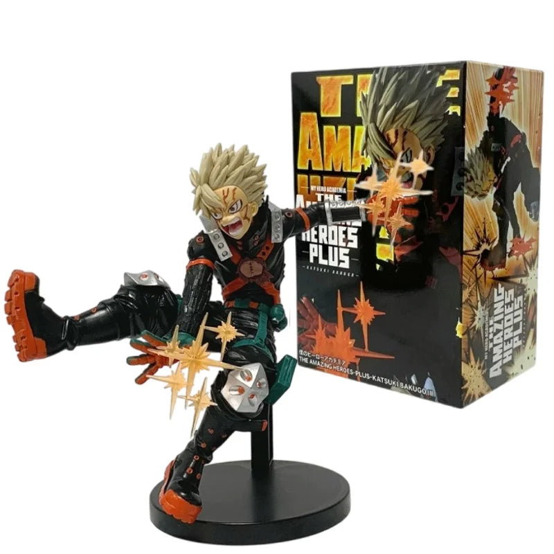 My Hero Academia Bakugou Katsuki 18cm action figure with effects, collectible anime model statue toy