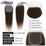 Chocolate Brown 20A Brazilian Bone Straight Bundles With Closure Human Hair Bundles With Frontal HD Transparent Loose Deep Hair Weave Extensions Afro Kinky Yaki Straight Curly Wave Bundles With Closure Frontal Brazilian Virgi