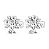 Orstarry S925 sterling silver 18k gold classic knot stud earrings for women
