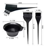 4Pcs Home Salon Hair Dyeing Brush Set Hair Dyeing Cream Bowl Coloring Brush Comb Kits Hair Tint Applicator Barber Styling Tools