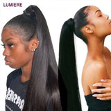 Bone straight virgin human hair wrap-around ponytail extension for women, HSF Marketplace