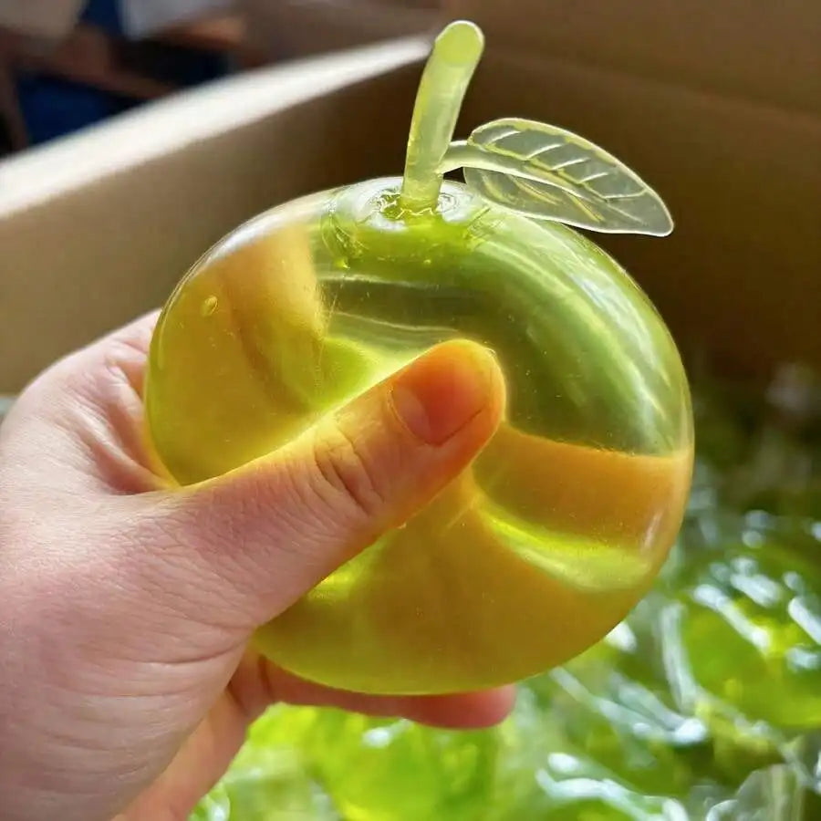 Green apple squishy toy by HSF Marketplace for stress relief and aesthetic decor