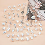 56pcs silver hair cuffs for braids and dreadlocks, HSF hair styling tools