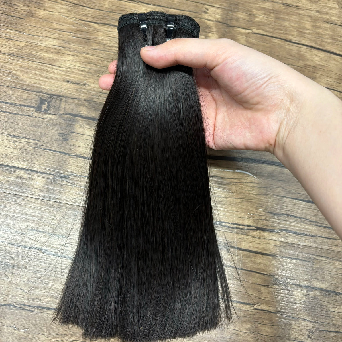 Two 8 and 10-inch colored Vietnamese human hair bundles with lace closure, double drawn ombre Remy extensions from HSF Marketplace