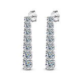 KNOBSPIN D VVS1 Moissanite Pandent Earrings for Woman Wedding Jewely with GRA s925 Sterling Sliver Plated 18k White Gold Earring