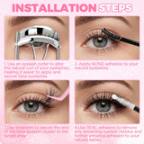 DIY Lash Extensions Kit Lashes Cluster with Lashes Shampoo Foam, Fan, Eyelash Extensions Tool Accessories for Lashes