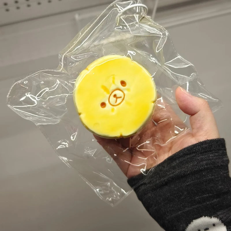 2026 New Soft toy with YOGURT PUREE like texture - Banana slice bear shaped to relieve stress - Food grade silicone