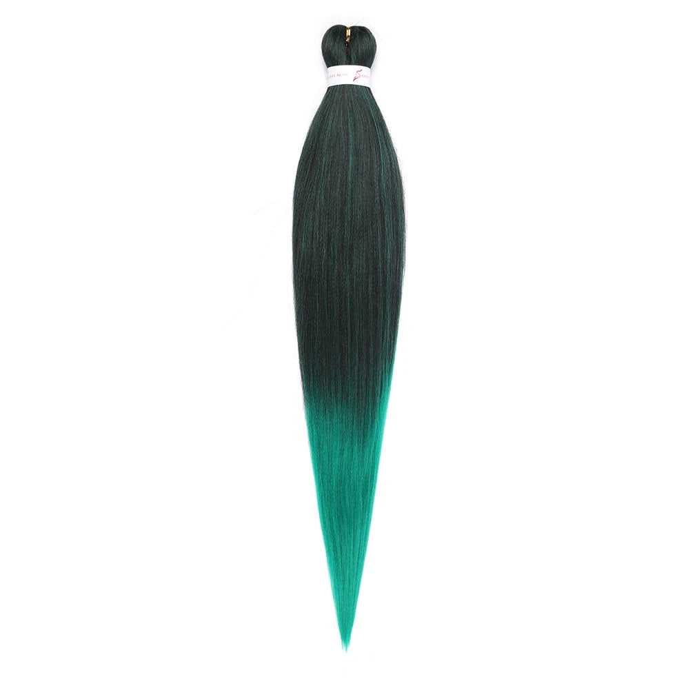 Pre-stretched Braids Hair Professional Itch Free Hot Water Setting Synthetic Fiber Ombre Yaki Texture Braid Hair Extensions