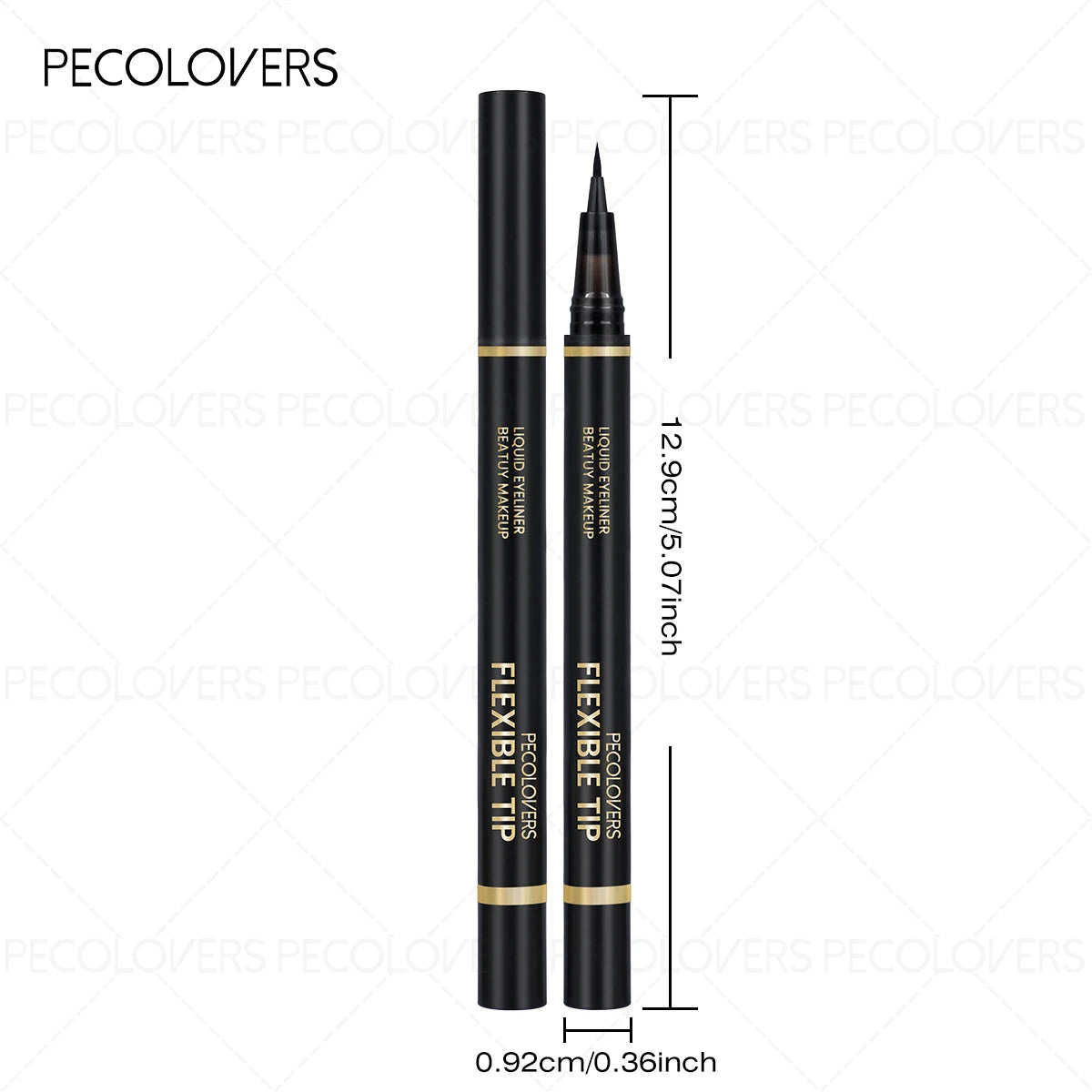 10-piece high-pigment black liquid eyeliner kit with precision slim-tip pens by HSF Marketplace