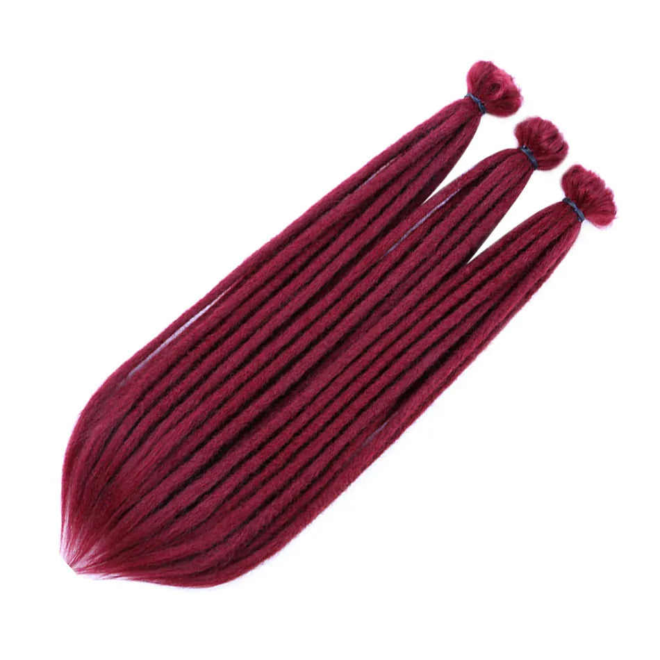 10 Strands 20inch Synthetic Dreadlocks Hair Extensions Soft Handmade Crochet Hair Transplant Blonde Braid Hairs For Women Girl