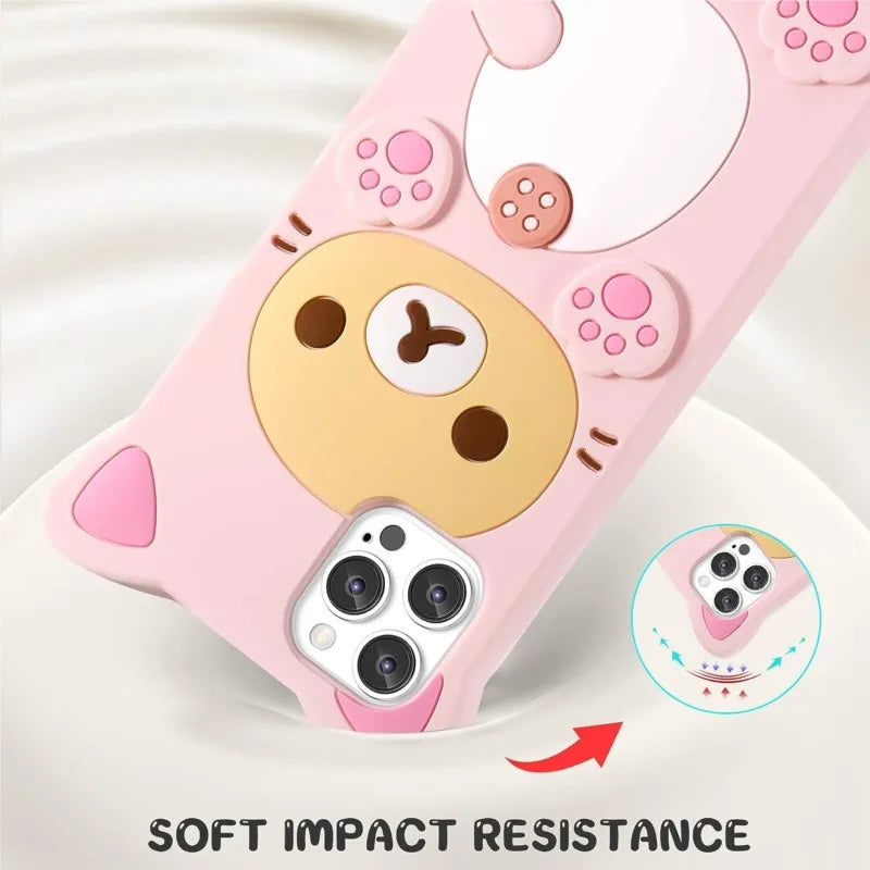Rilakkuma Cat Bear Silicone Case for Samsung Galaxy A Series