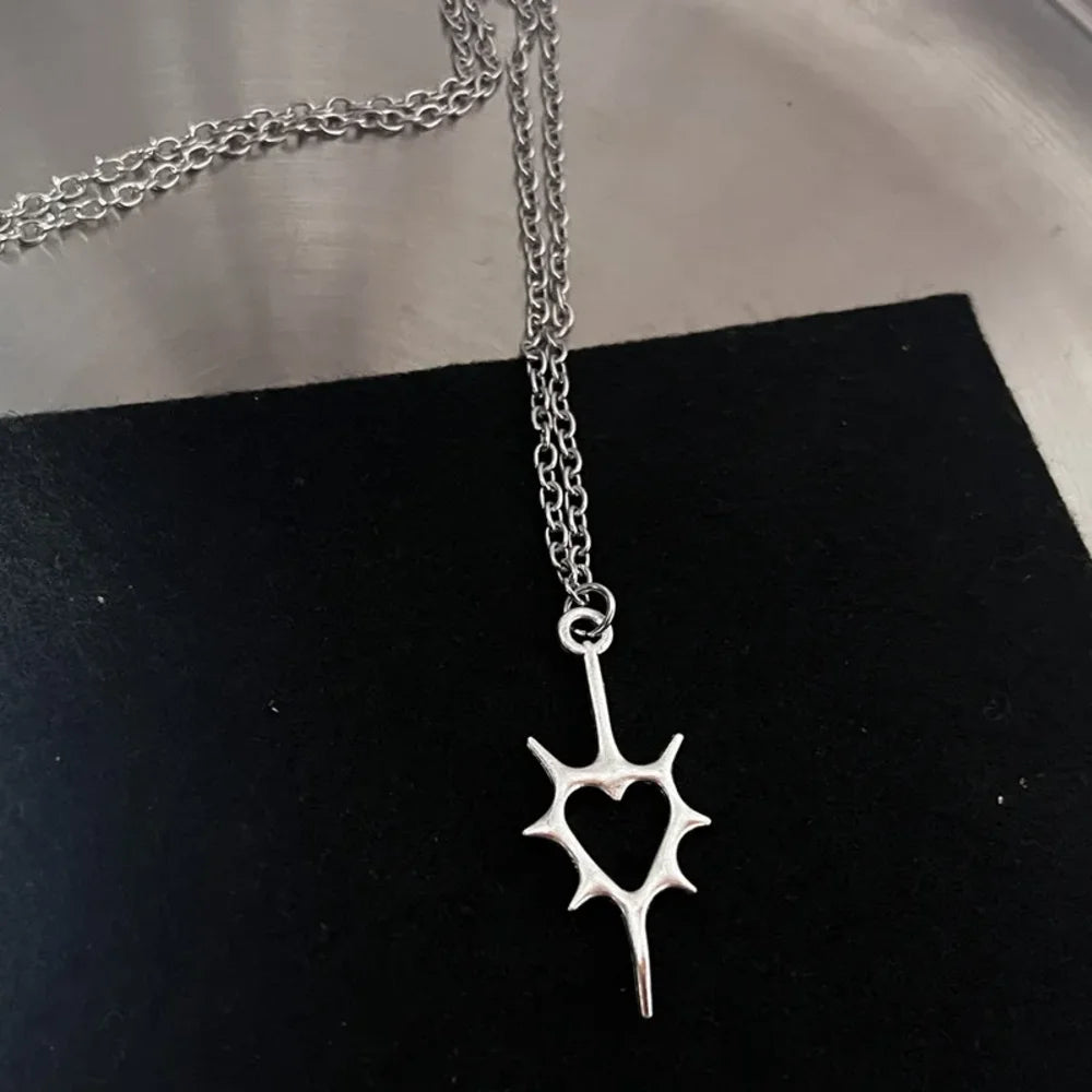 Stainless steel Music Note Heart Necklace with treble and bass clef charms, infinity love pendant for women, elegant jewelry gift