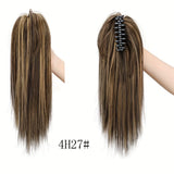 HSF Marketplace 12-inch synthetic ponytail extension with claw clip, soft heat-resistant fiber hairpiece