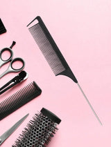 Stainless steel pointed tail hair comb by HSF Marketplace, ideal for styling real hair wigs and precision hair styling tools.