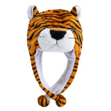 Women's HSF Marketplace plush 3D animal style winter hat with funny decorative design for couples and families