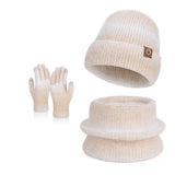 Women's winter cap, gloves and scarf set with soft fleece lining by HSF Marketplace