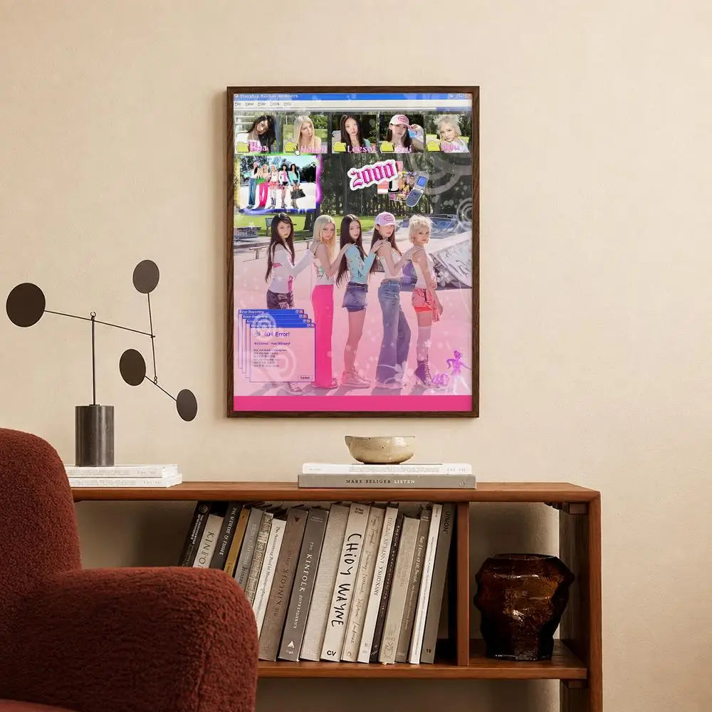 Kpop girl idol group kiiikiii self-adhesive poster wall art by HSF Marketplace