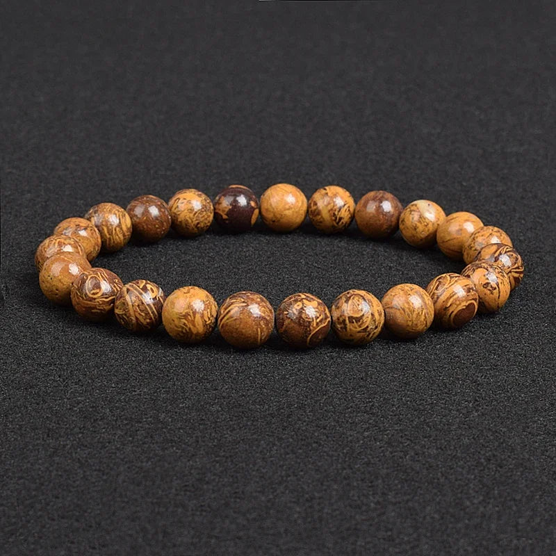 Genuine Natural Stone Bracelet Apatite Lapis Lazuli Agate Crystal Tiger Eye High Quality Gem Beads Bracelet Homme Jewelry Bangle