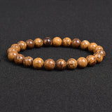 Genuine Natural Stone Bracelet Apatite Lapis Lazuli Agate Crystal Tiger Eye High Quality Gem Beads Bracelet Homme Jewelry Bangle