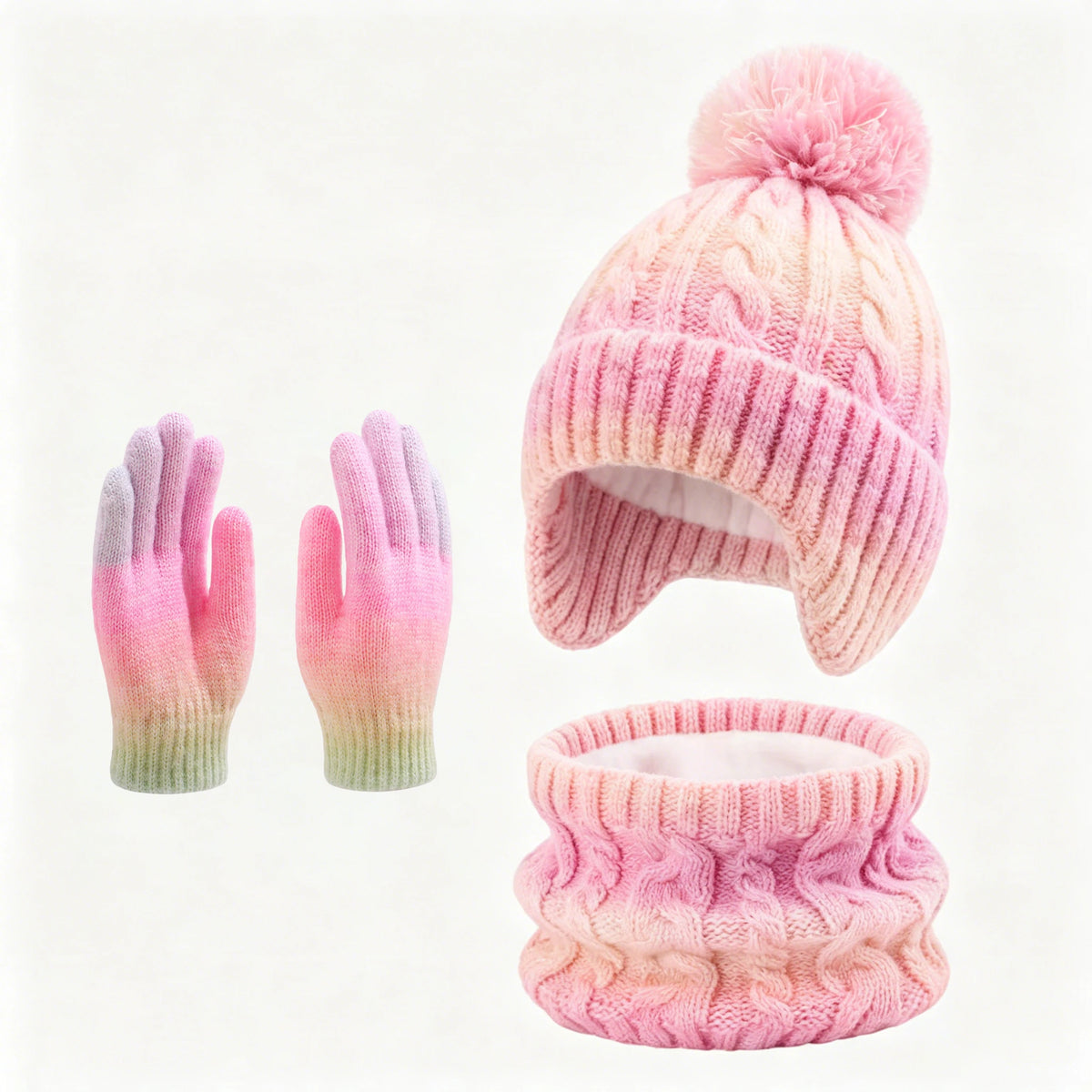 Children's warm fleece hat, scarf and gloves set by HSF Marketplace for boys and girls