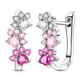 Hypoallergenic CZ zircon hoop earrings in 925 sterling silver by HSF Marketplace