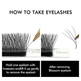 NATUHANA W-Shaped 4D 5D Volume Eyelash Extensions Premade Volume Fans W Shape Lashes Natural Soft False Eyelashes for Makeup