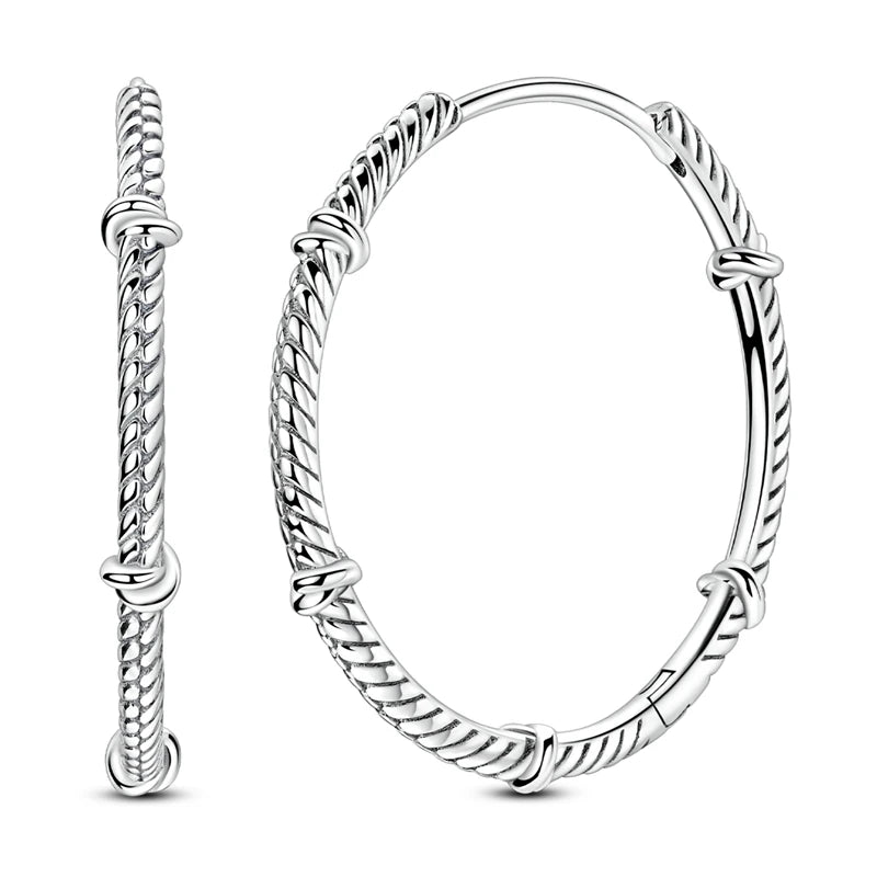 Hypoallergenic CZ zircon hoop earrings in 925 sterling silver, HSF Marketplace jewelry close-up