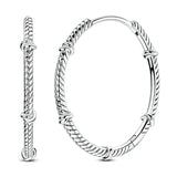 Hypoallergenic CZ zircon hoop earrings in 925 sterling silver, HSF Marketplace jewelry close-up