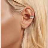 925 sterling silver moissanite earrings for non-pierced ears, featuring sparkling stones and clip-on design