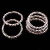 5pcs/lot Mermaid Gold Laser Telephone Line Hair Ropes For Girls High Elasticity Headband Tied Bun Hair Loop Rubber Band Headband