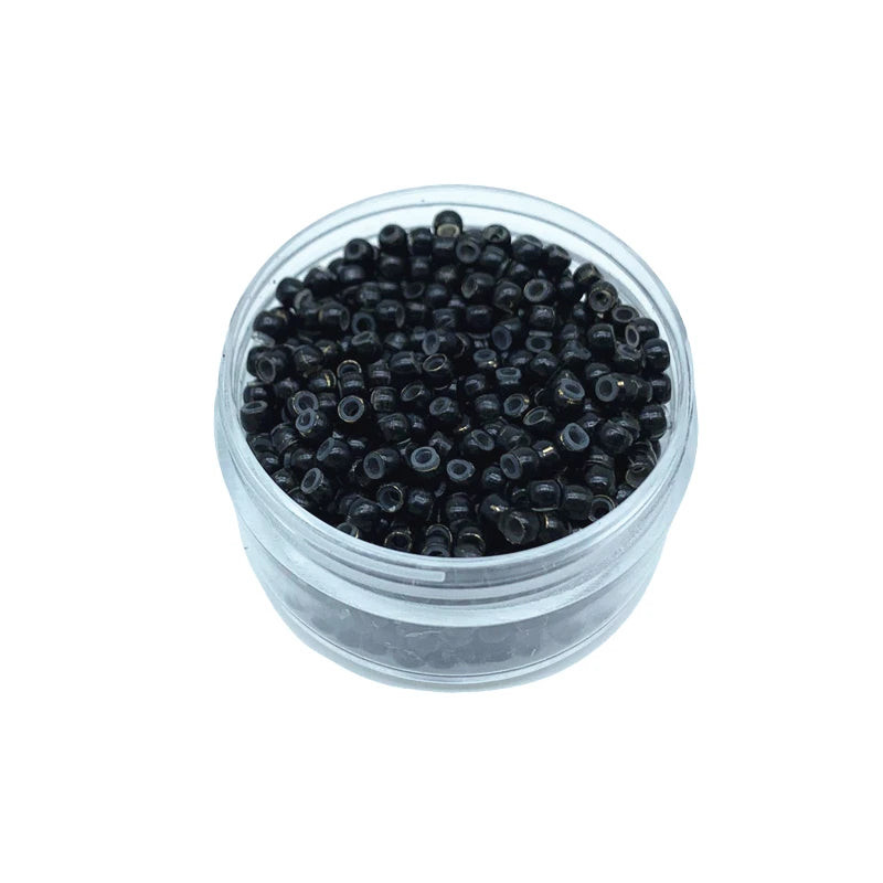 500 Pcs 3.0mm Silicone Lined Beads Nano Beads for Hair Extensions Copper Nano Ring for Nano Tip Extension