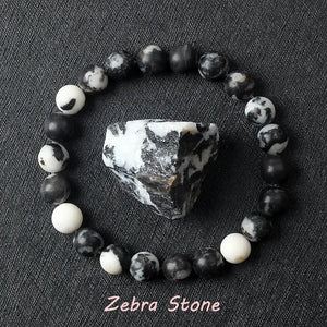 Natural Crystal Stone Bead Bracelet, Gemstone Stretch Jewelry for Women and Men