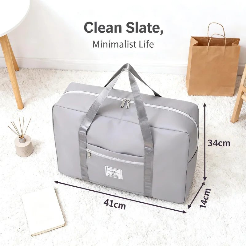 Foldable multi-purpose storage tote bag by HSF Marketplace with handles, ideal for travel organization and closet storage.