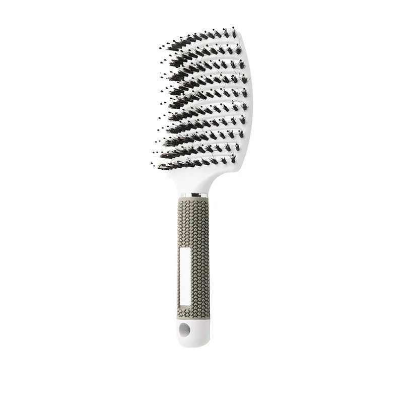 HSF Marketplace detangling hair brush for curly hair with flexible bristles and scalp massage design