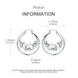 Hypoallergenic CZ zircon hoop earrings in 925 sterling silver by HSF Marketplace