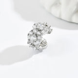 Shiny zircon adjustable metal ear cuff clip earring for women and girls, no-piercing jewelry by HSF Marketplace