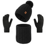 Warm winter hat, scarf and gloves set for men and women by HSF Marketplace