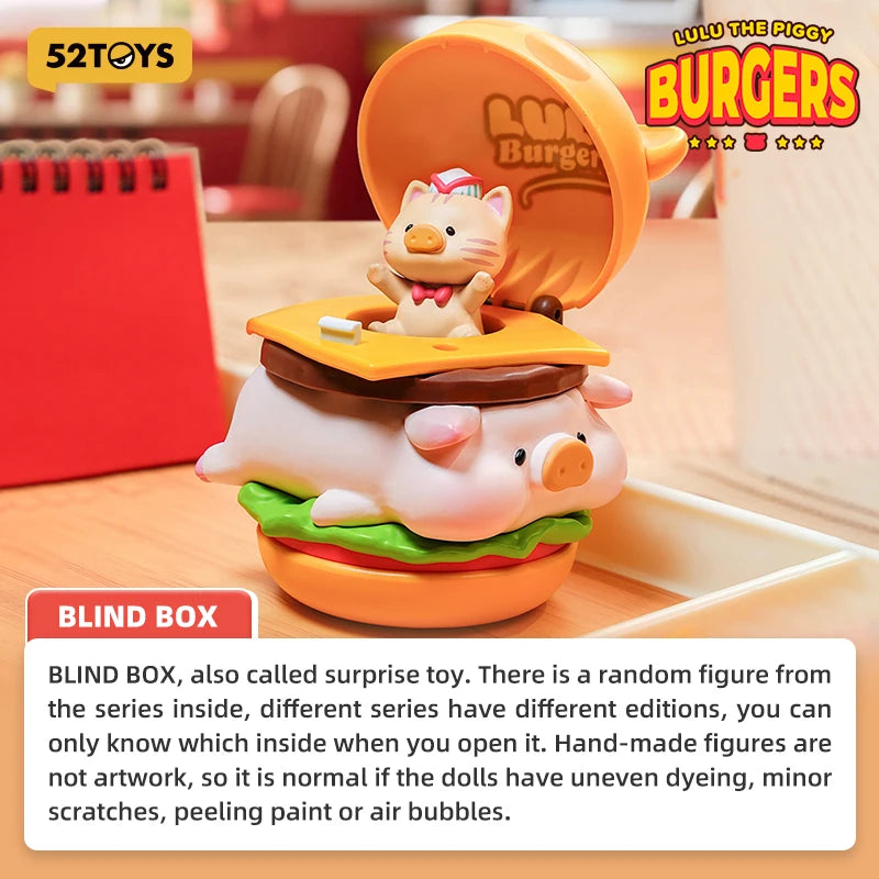 52TOYS LuLu the Piggy Burger Express movable collectible action figure desktop decoration