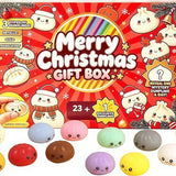 24-day Christmas advent calendar with dumpling squishy sensory toys for slow-rise stress relief by HSF Marketplace