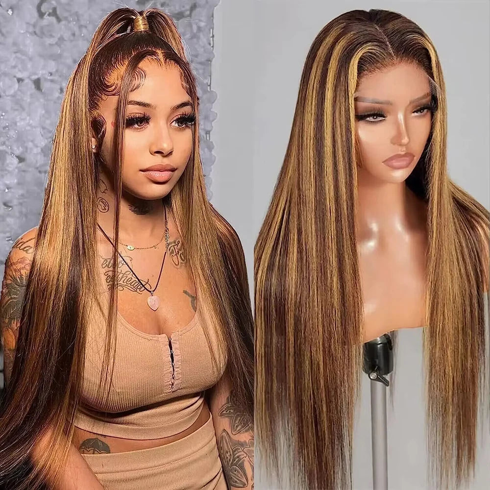 Honey blonde body wave 13x6 lace front human hair wig by HSF Marketplace